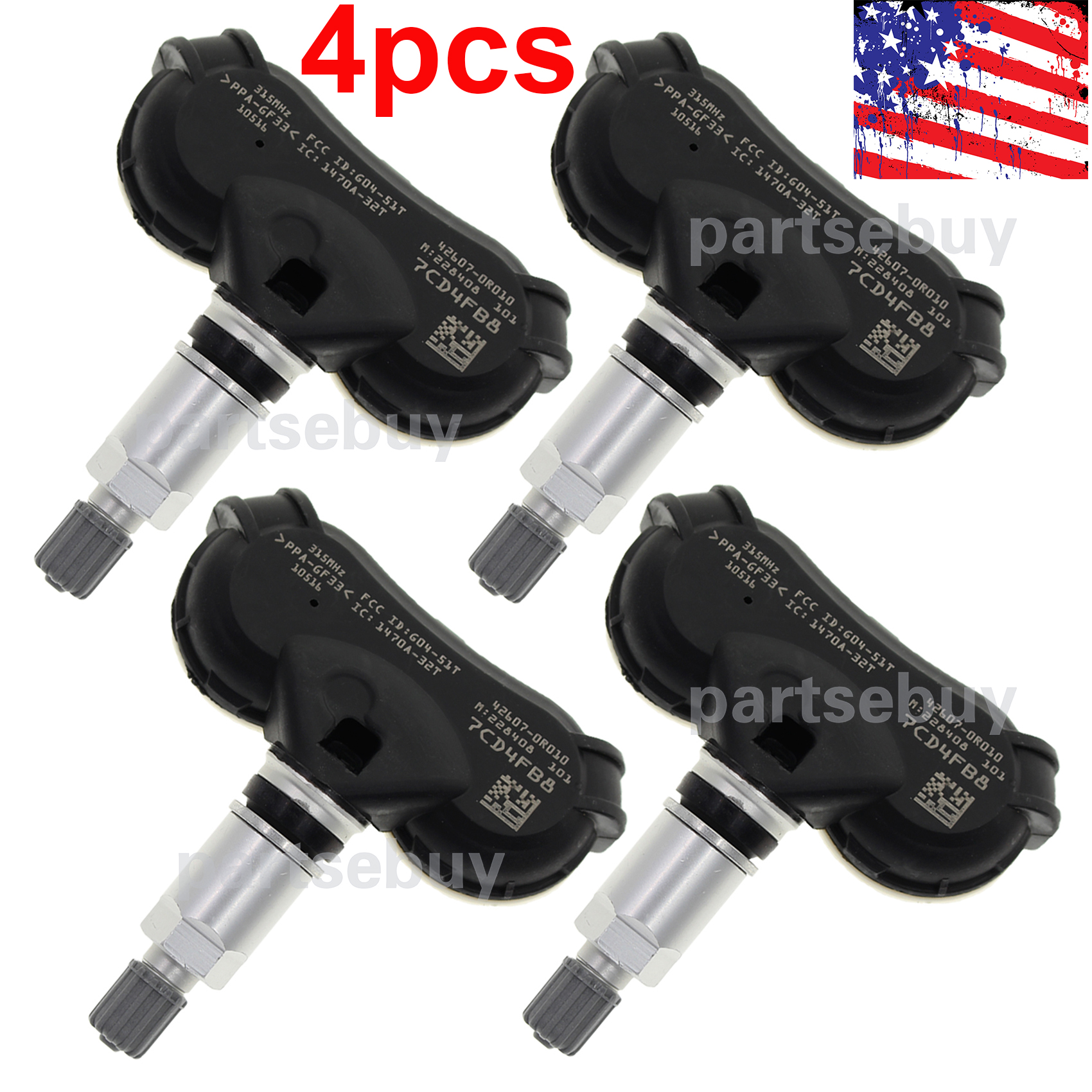 4PCS 426070R010 TIRE PRESSURE SENSOR TPMS For Toyota RAV4 Without