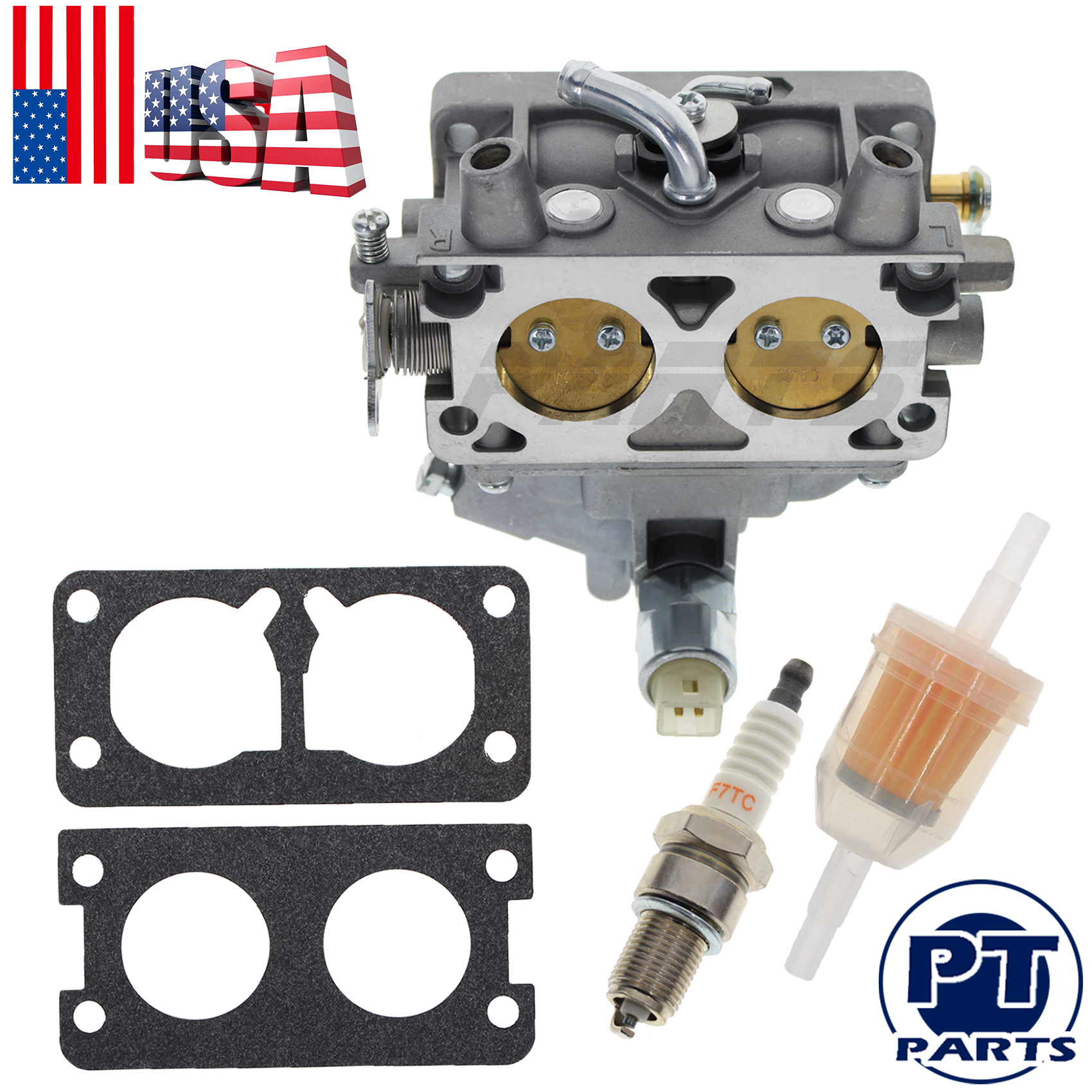 Fits Honda GX690 & GX630 V Twin Cylinder Carburetor & Spark Plug 16100 ...